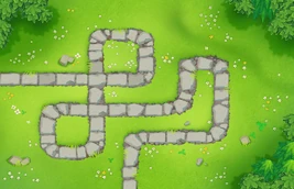Monkey Meadow map in Bloons TD 6